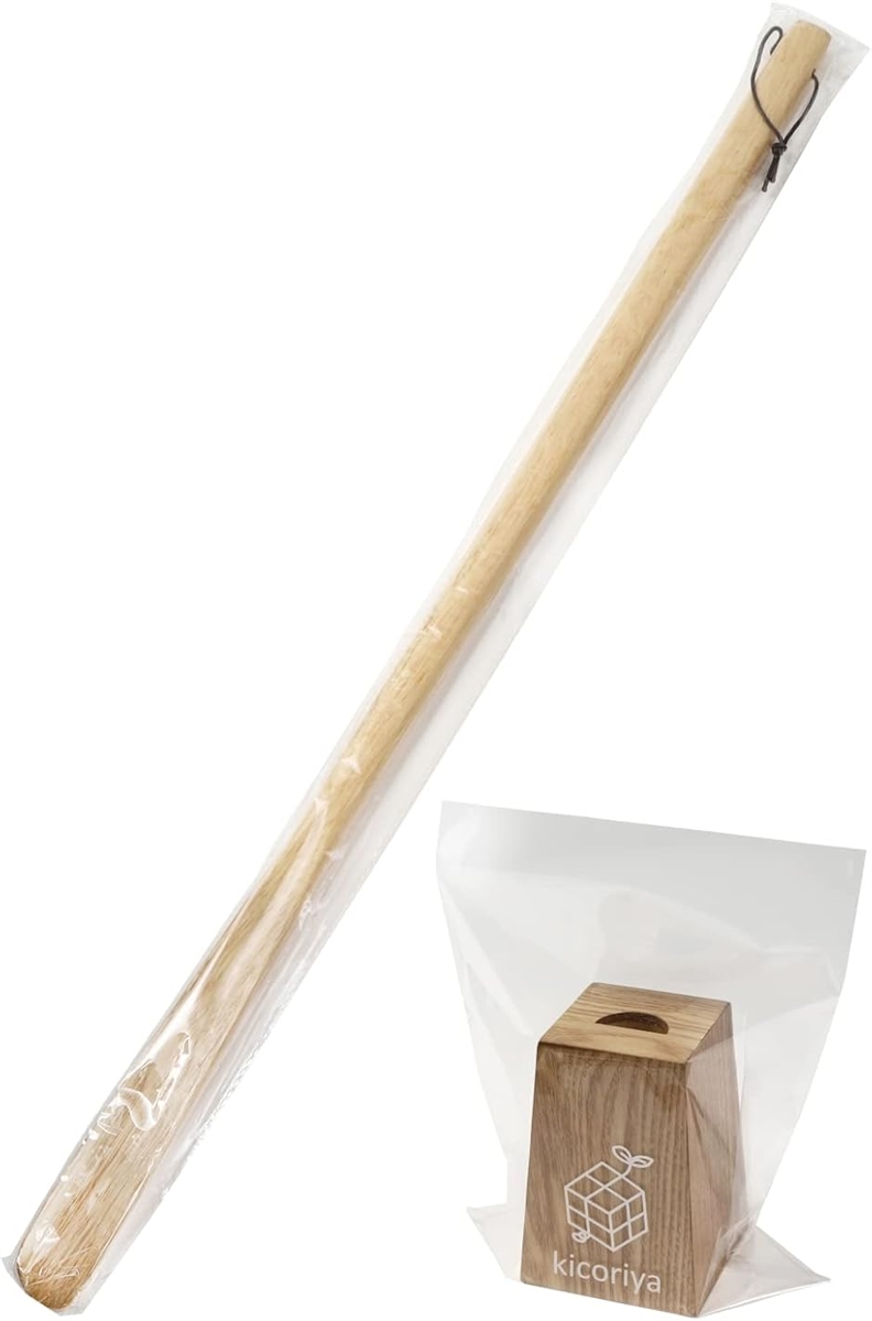靴べら ロング スタンド付き 台付き 木製 靴ベラ 長い 75cm おしゃれ クロス付 MDM | ブランド登録なし | 07