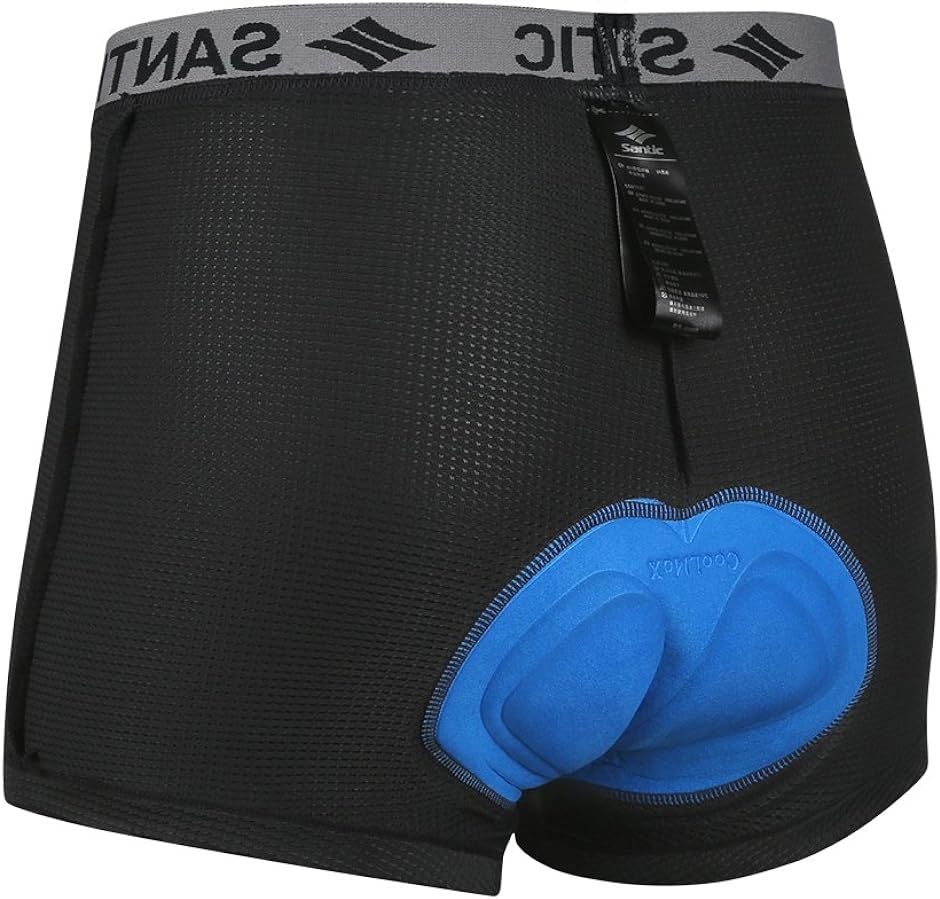 メンズ サイクルパンツ インナーパンツ メッシュ 3Dゲルパッド 通気 吸汗速乾( グレー,  XL)