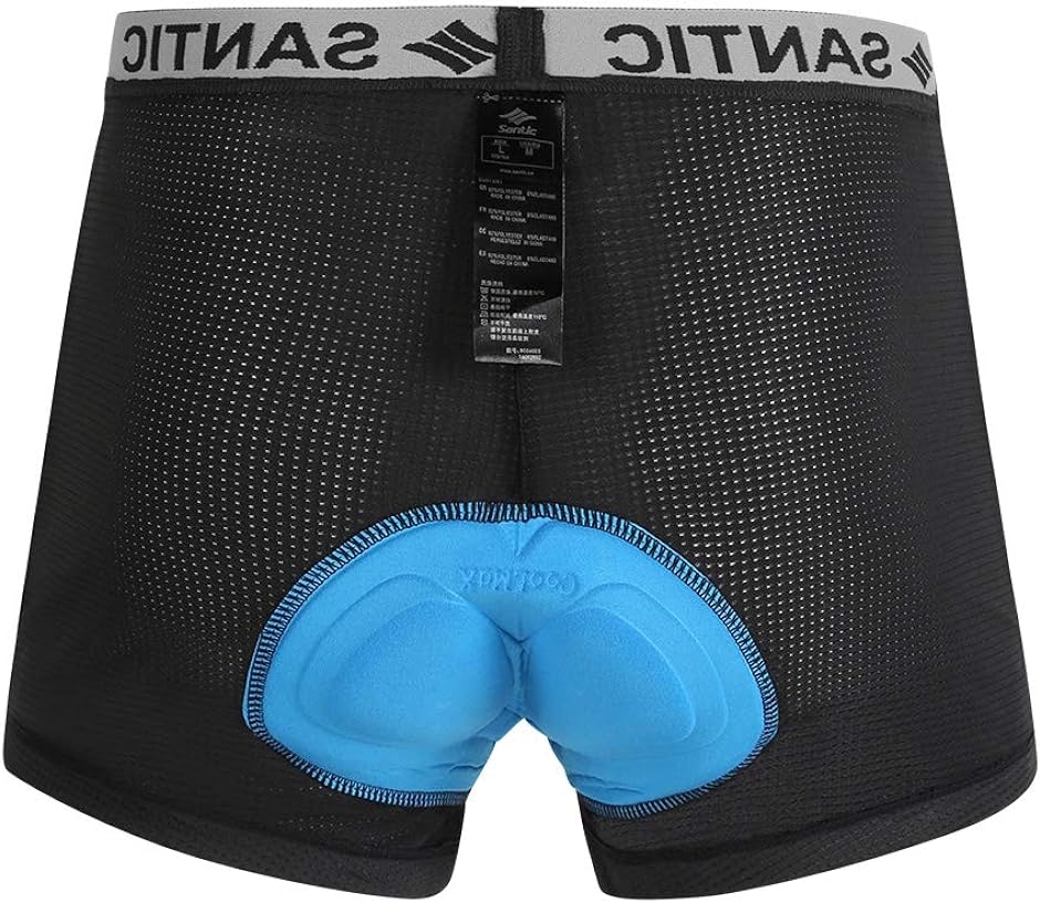 メンズ サイクルパンツ インナーパンツ メッシュ 3Dゲルパッド 通気 吸汗速乾( グレー,  XL)