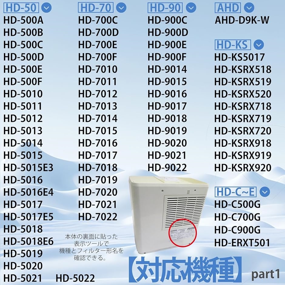 BBT H060518 抗菌気化フィルター(H...の詳細画像1