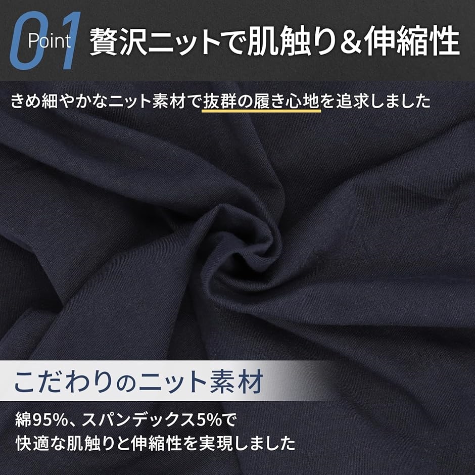 ニット トランクス パンツ メンズ 下着 前開きボタン付き 3枚組 S(ブラック,  S Regular) | ブランド登録なし | 02