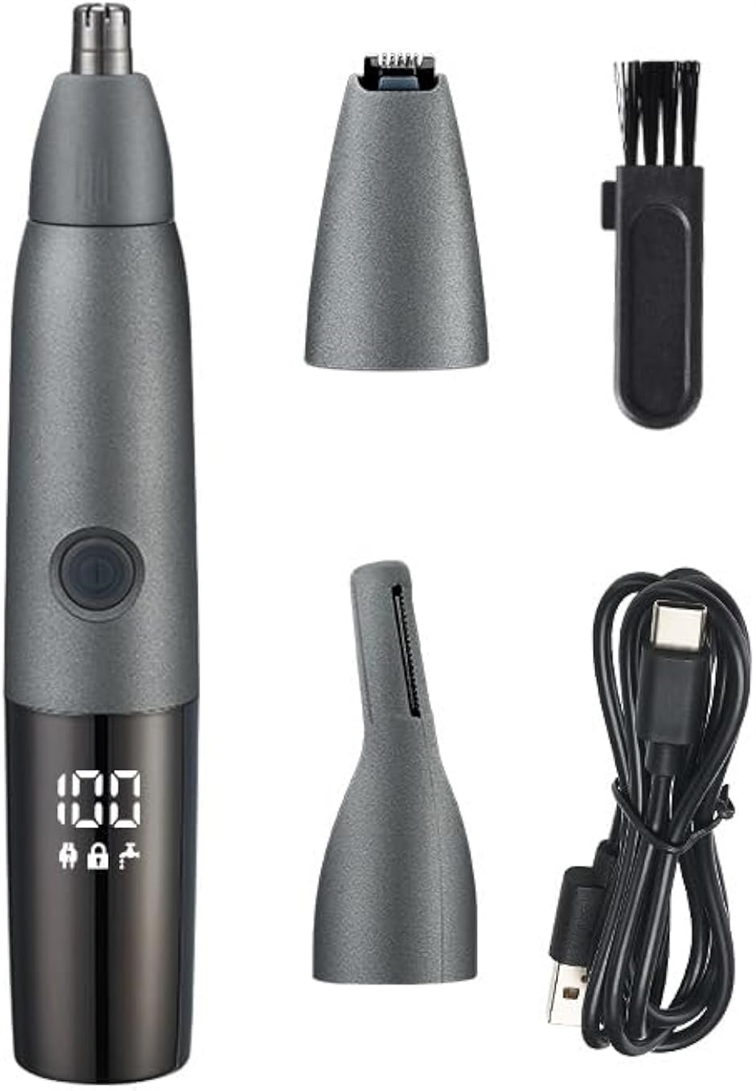 鼻毛 カッター メンズ 充電式 電動 耳 眉毛 シェーバー 水洗い 男性 女性 エチケット トリマー(Gray) | ブランド登録なし