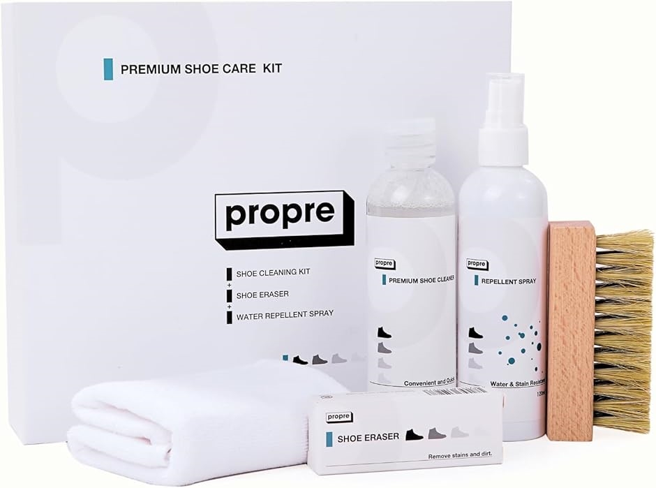 propre PREMIUM SHOE CARE KIT 5点セット スニーカー クリーナー 靴磨き 靴洗い 洗剤 消しゴム(クリア) | ブランド登録なし