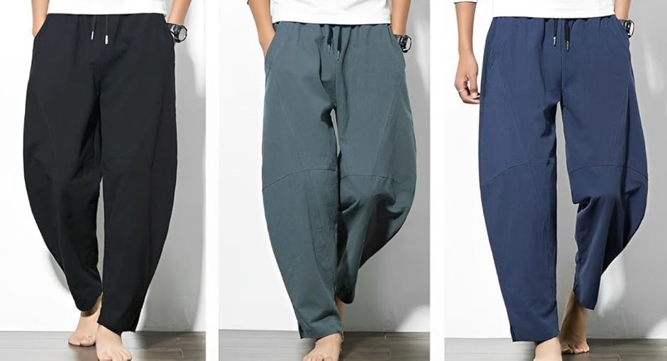 アスペルシオ エスニック タイパンツ リラックス アジアン サルエルパンツ ポケット付き ズボン メンズ(ブラックコーラル,  2XL) | ブランド登録なし | 08