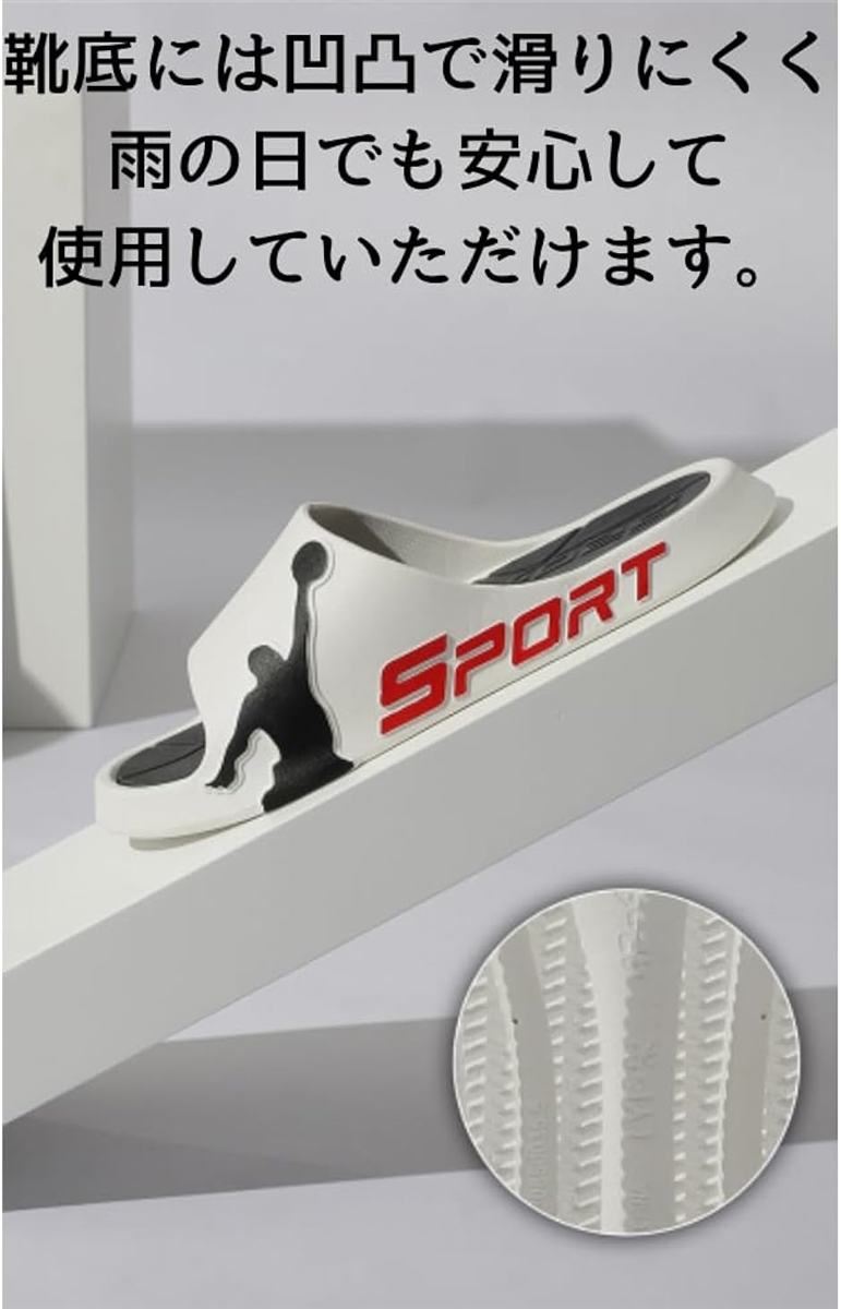メンズ サンダル スポーツサンダル 弾力性x柔軟性 軽量 ビーチサンダル ウォーキング 通気 MDM(ブラック/オレンジ,  27.5 cm) | ブランド登録なし | 02