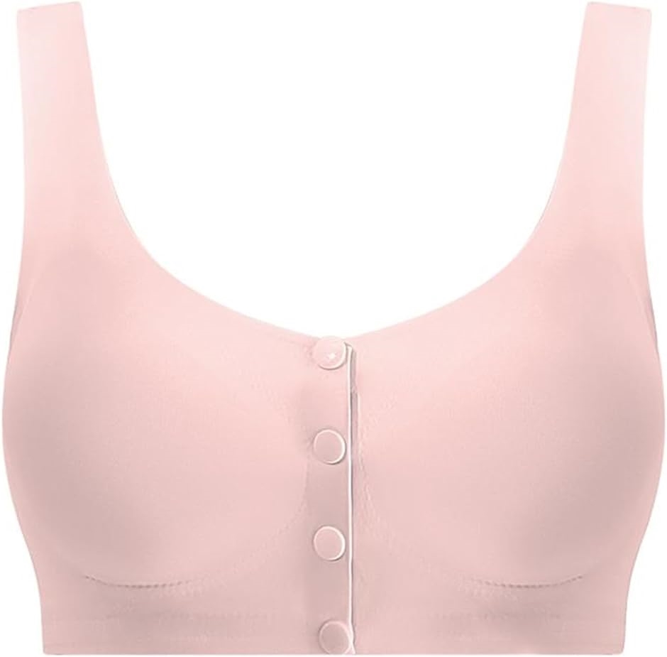 前開き 乳がん用ブラジャー 乳癌 パッド 全摘 手術後 人工乳房用(ピンク,  XL)｜セブンリーフ