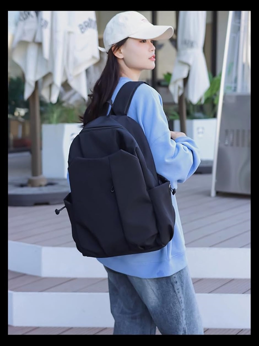 軽量リュック レディース 軽い 通学 学生 高校生 通勤 スクールリュック 韓国リュック 大容量(ブラック,  Free Size) | ブランド登録なし | 04