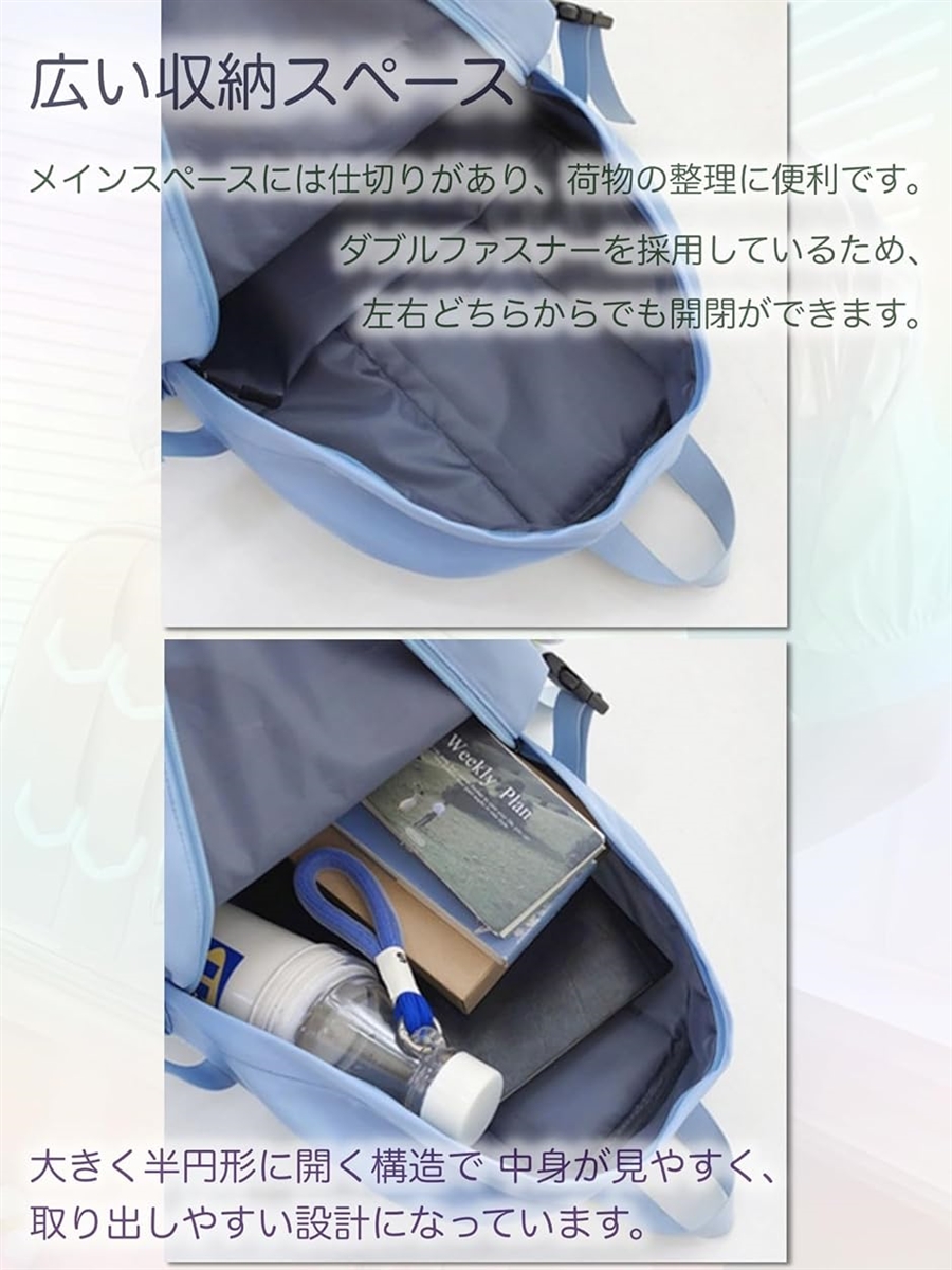 リュック サック クリア ポケット 透明 痛 推し活 見せ バッグ レディース クリアバッグ(ブラック,  12 x 29 x 40) | ブランド登録なし | 03