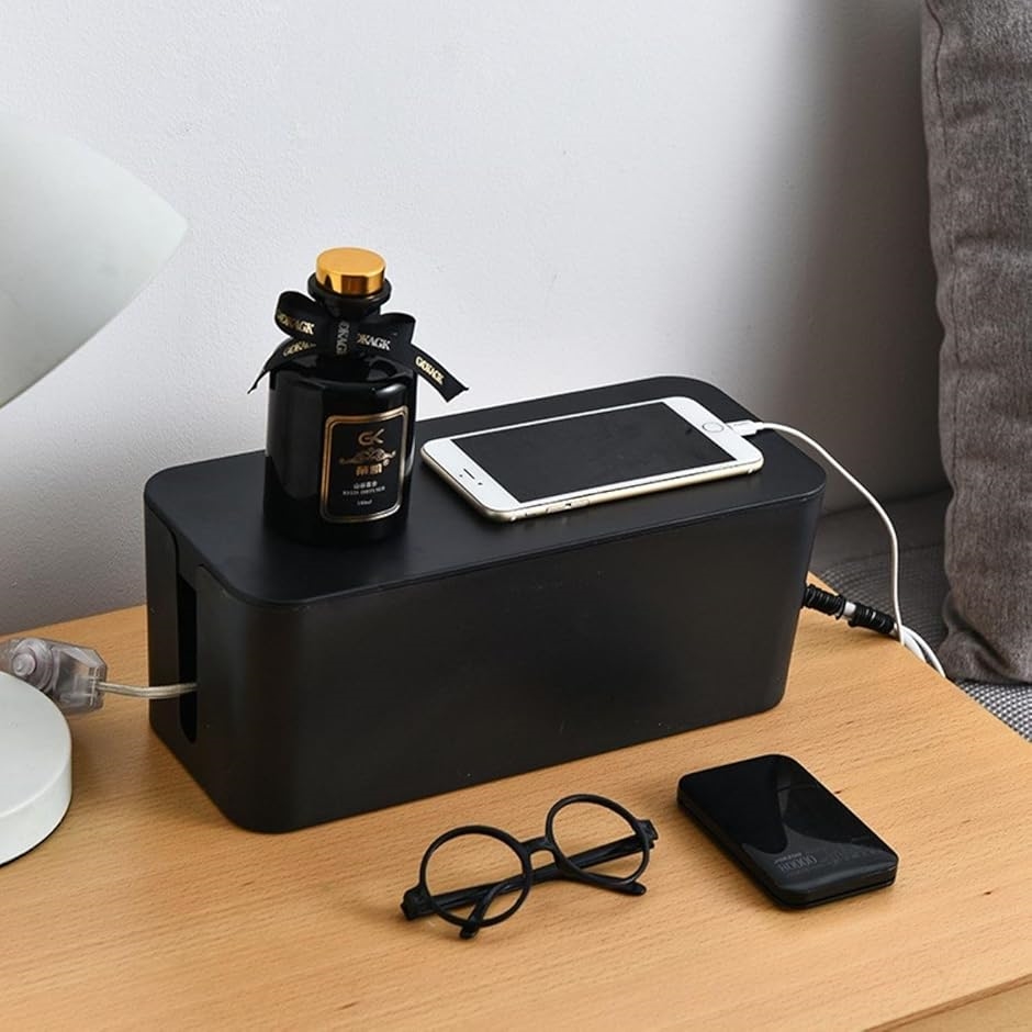 ケーブルボックス コード 収納 配線 隠し コンセント 整理整頓 おしゃれブラック(ブラック) | ブランド登録なし | 01
