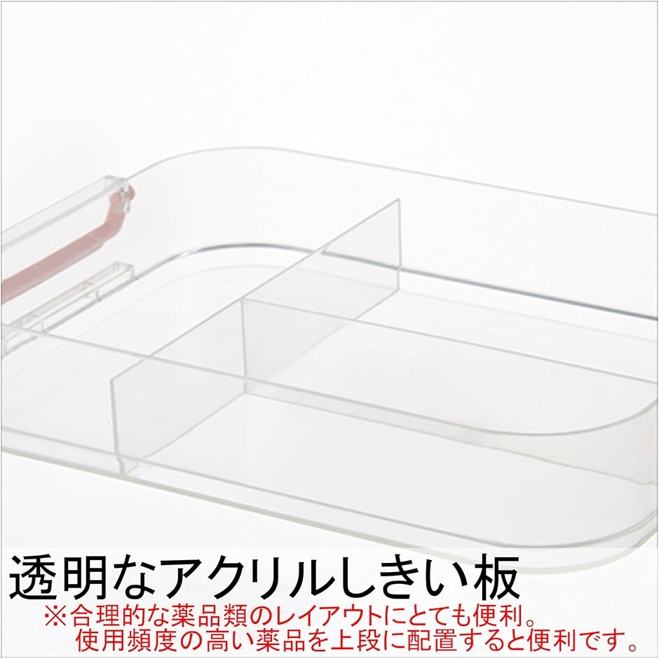 救急箱 持ち手付き 常備の薬品類が一目瞭然 2層式 常備薬 メディカルボックス 災害用 緊急用 応急手当(ホワイト) | ブランド登録なし | 03