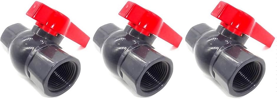 1/2 ねじ込式 コンパクト ボールバルブ ３個セット 15A( 1/2 15A) | ブランド登録なし