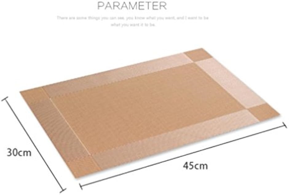ランチョンマット 4枚セット リバーシブル 撥水 防汚 丸洗いOK お手入れ簡単 30x45cm( ブラウン) :2BIPQ1ICLV:セブンリーフ  通販 