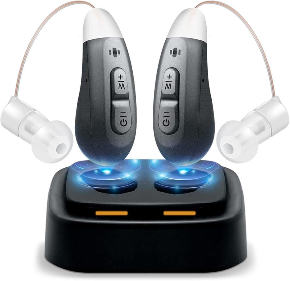 JINGHAO集音器公式耳かけ式左右区別無2個セット充電式クリアな音質電話モード JINGHAO集音器 耳かけ式 左右区別せず 2個セット 充電式 充電台