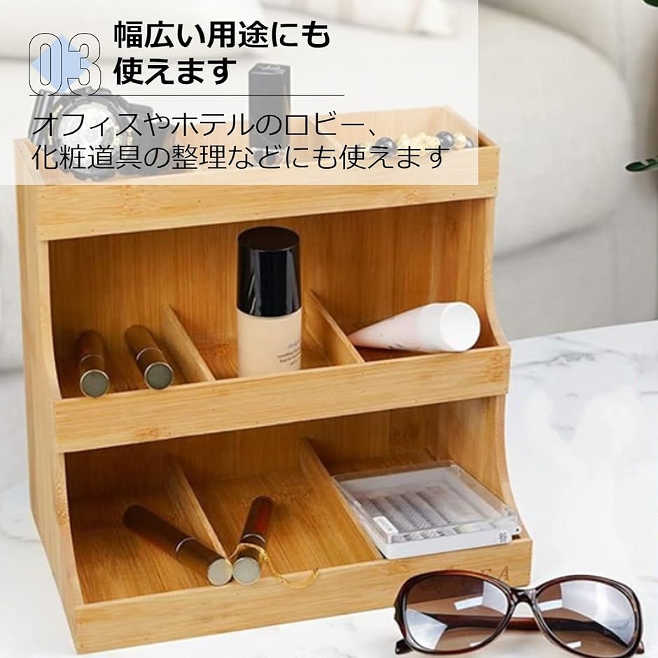 ティーバッグケース 大容量 ティーバッグ収納 ラック オーガナイザー 調味料 化粧品 小物整理 分類 お手入れ簡単 木製 3段 | ブランド登録なし | 04