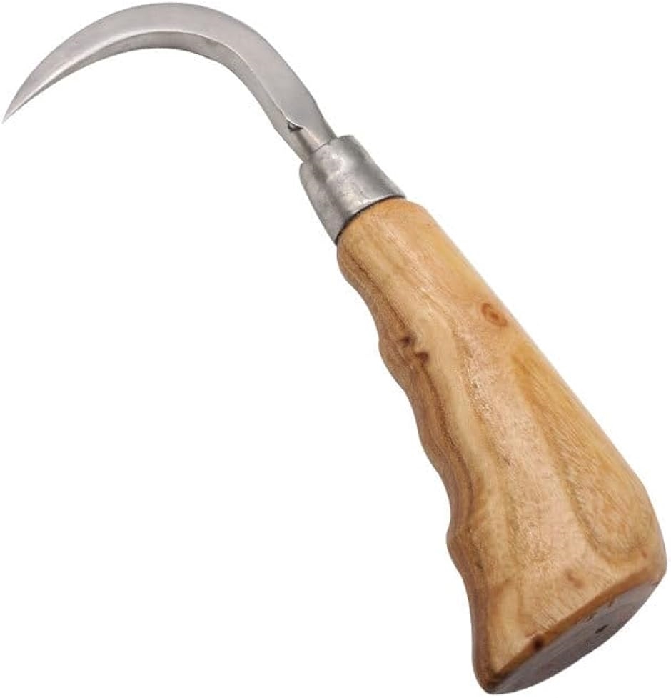 手鉤 ノンコ 畳屋鉤 タタミヤ 張り替え 魚鉤 ギャフ 脳締め 全長168mm 錆びにくい(シルバー　ウッド,  168mmx62mm) | ブランド登録なし