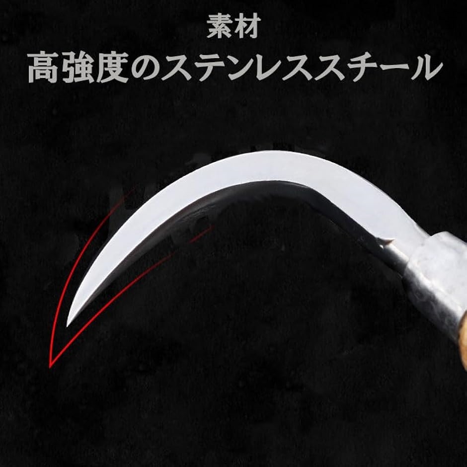 手鉤 ノンコ 畳屋鉤 タタミヤ 張り替え 魚鉤 ギャフ 脳締め 全長168mm 錆びにくい(シルバー　ウッド,  168mmx62mm) | ブランド登録なし | 02