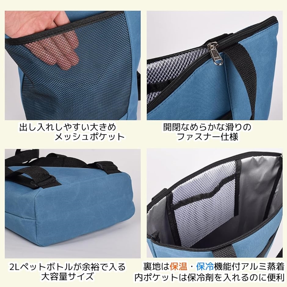 リュックサック 保冷 保温 トートバッグ 2WAY 折り畳み 大容量 軽量 保冷リュック エコバッグ レディース( ブラック,  XL) | ブランド登録なし | 05