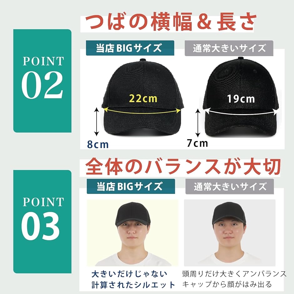 帽子 キャップ メンズ 深め 大きいサイズ UV効果 頭皮安全性検査済み 小顔効果 おしゃれ 心地よい装着感(カーキ,  2XL-4L) | ブランド登録なし | 04