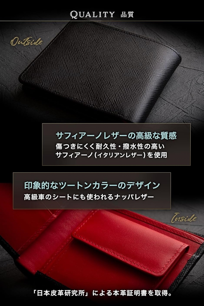 財布 メンズ 2つ折り カード17枚 二つ折り 本革 プレゼント 二つ折り財布 8 MDM( イエロー) | ブランド登録なし | 03