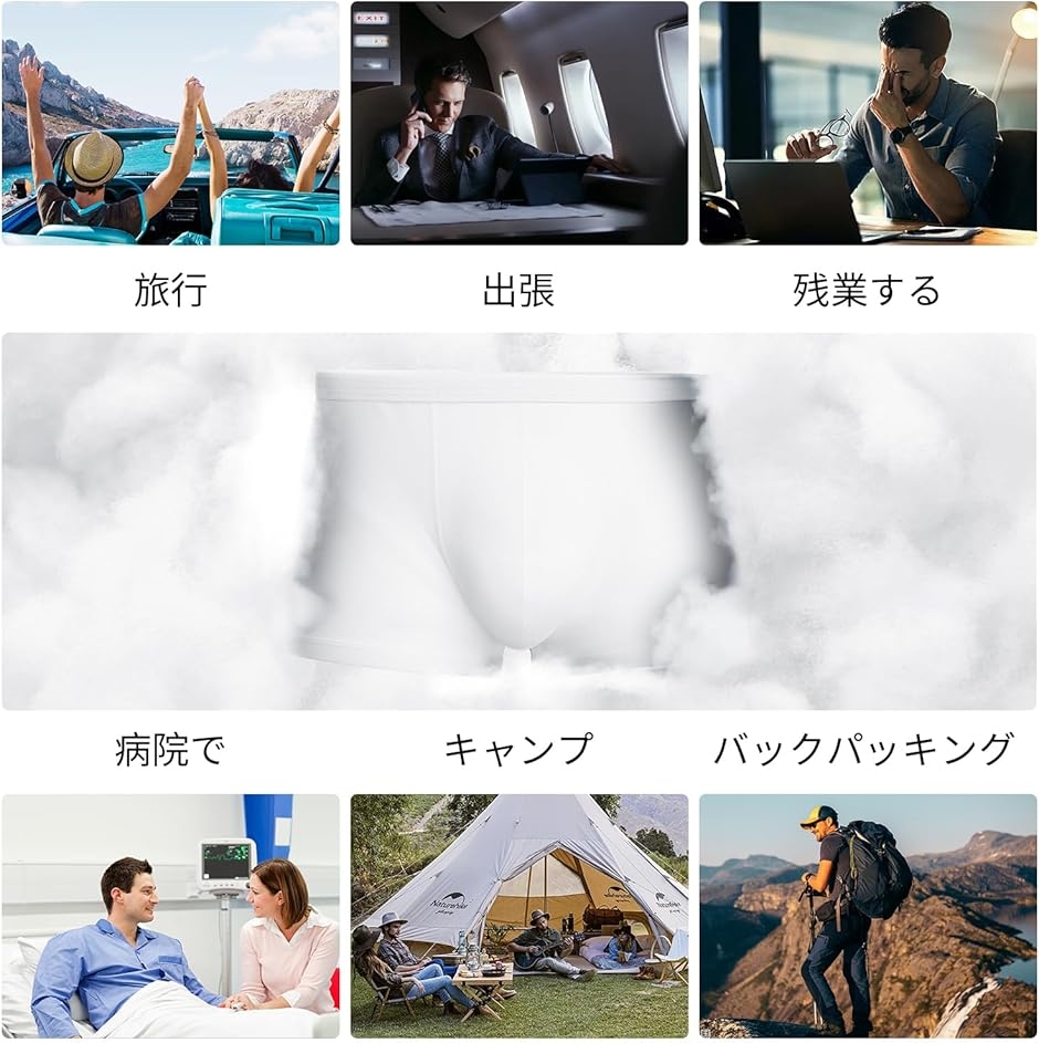 20枚入男性用使い捨て綿100％下着ボクサーパンツ旅行携帯用ショーツフィットネス水泳ホテルスパ病院入院患者 白(ホワイト,  XL) | ブランド登録なし | 04