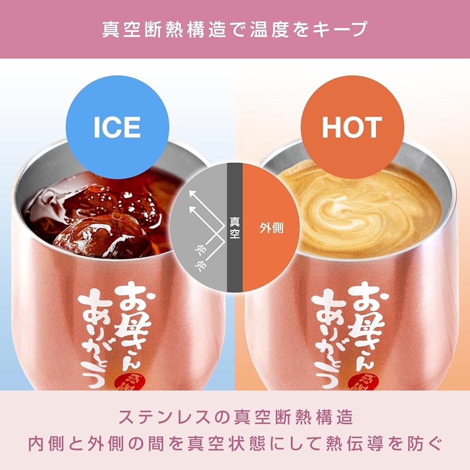 fresia 母の日 父の日 プレゼント ギフト ペア 結婚記念日 誕生日プレゼント タンブラー 真空断熱 ステンレス( ピンク) | ブランド登録なし | 01