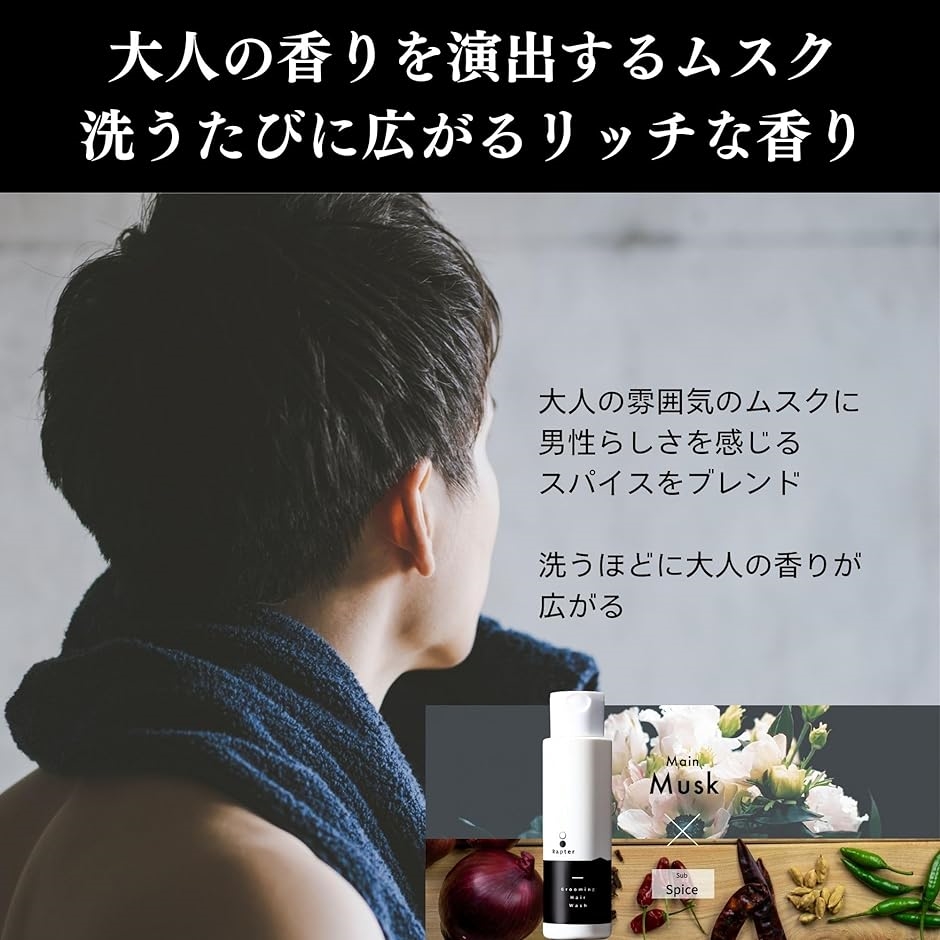 ラプター グルーミングヘアウォッシュ シャンプー メンズ 250ml 頭皮 におい スカルプ 柿渋 加齢 臭い(ボトル(250ml)) | ブランド登録なし | 04