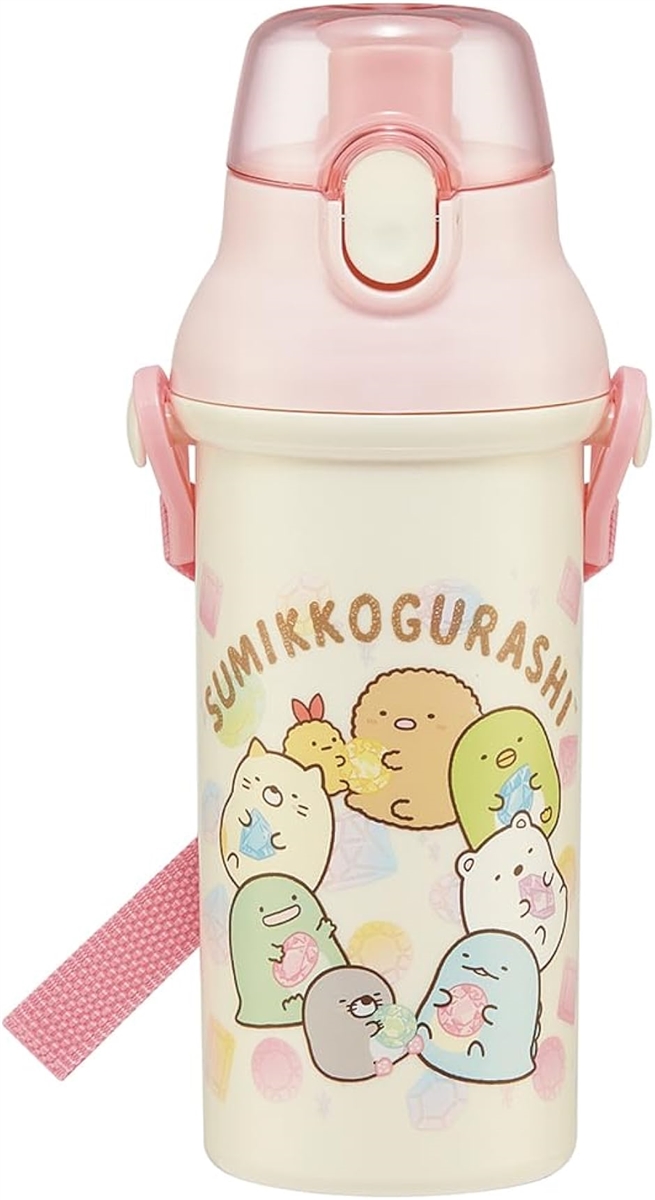 水筒 480ml 子供用 抗菌 プラスチック製 子供に優しい 軽量 すみっコぐらし もぐらのおうち 日本製(カラー,  480 ml) | ブランド登録なし
