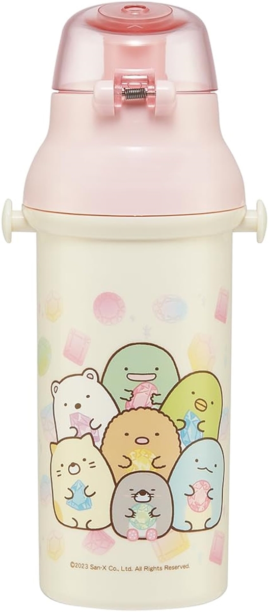水筒 480ml 子供用 抗菌 プラスチック製 子供に優しい 軽量 すみっコぐらし もぐらのおうち 日本製(カラー,  480 ml) | ブランド登録なし | 02