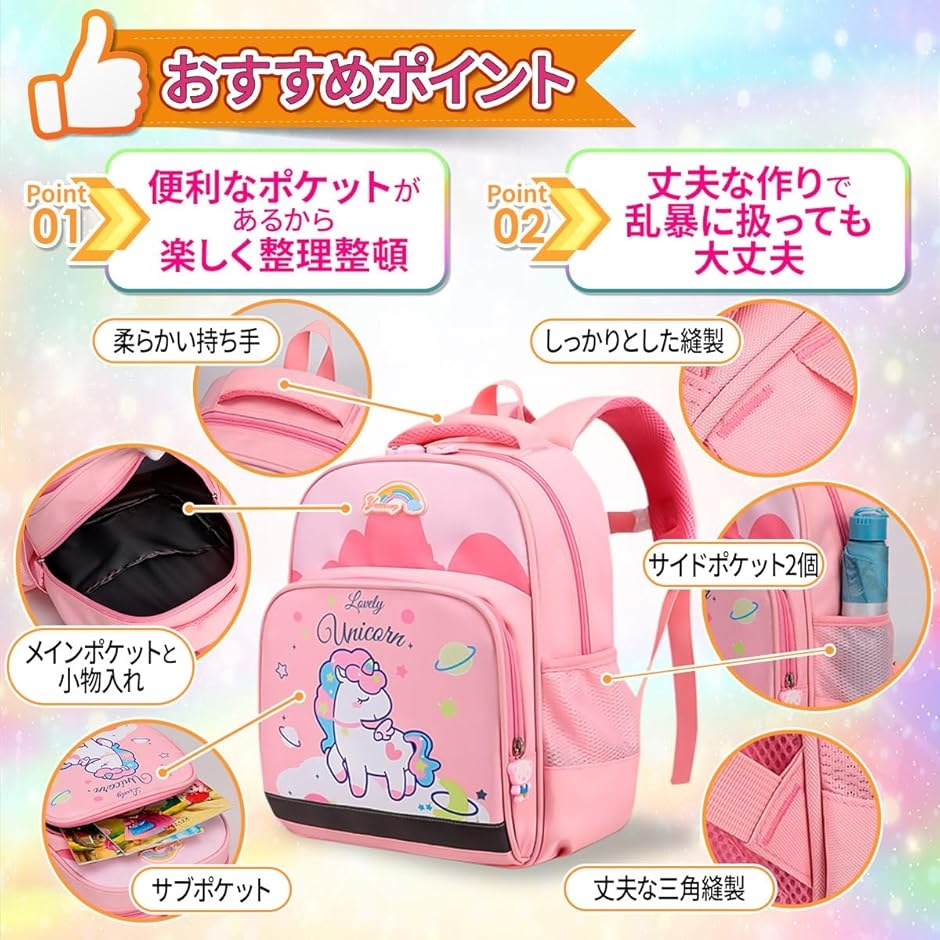 リュック キッズ 子供 子供用リュック 幼稚園 保育園 軽量 反射板 チェストベルト キーホルダー B5収納( パープル) | ブランド登録なし | 03