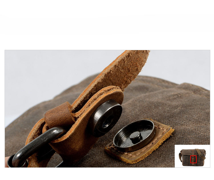メッセンジャーバッグ Wax canvas leather