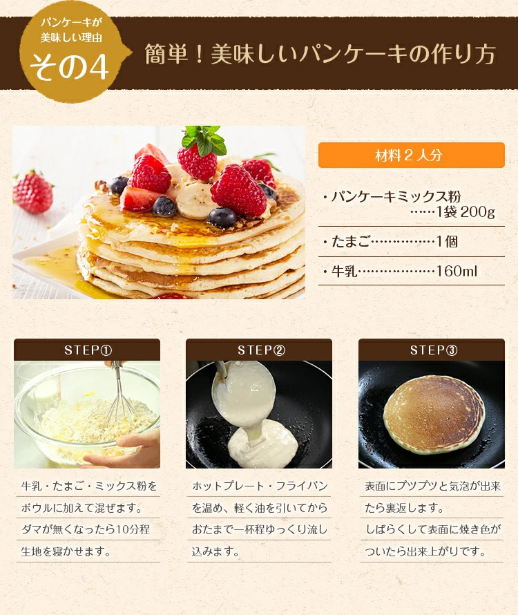 美味しいパンケーキの作り方