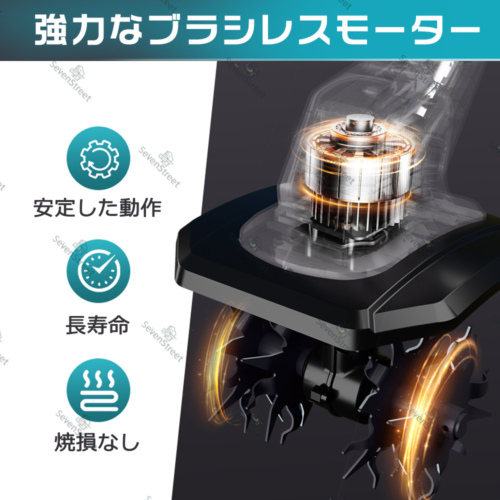 電動耕運機 充電式 ミニ耕運機 小型 家庭用 充電式耕うん機 コードレス