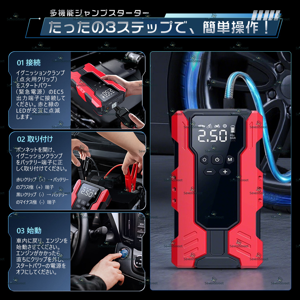 ジャンプスターター 緊急始動 39800mAh 大容量12V 車用品 エンジン