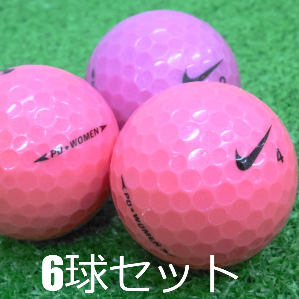 NIKE ロストボール ナイキ PD WOMEN ピンク 6球セット 中古 A
