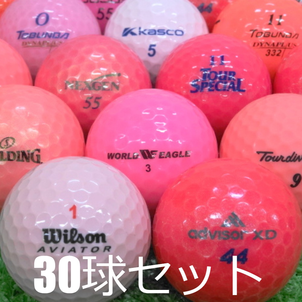 ピンクゴルフボール10個とティー6本セット - メルカリ