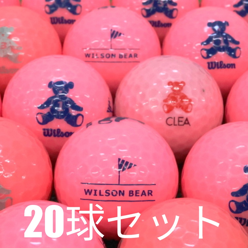 WILSON BEAR ロストボール ゴルフボール ウィルソン ベア ピンク 20球