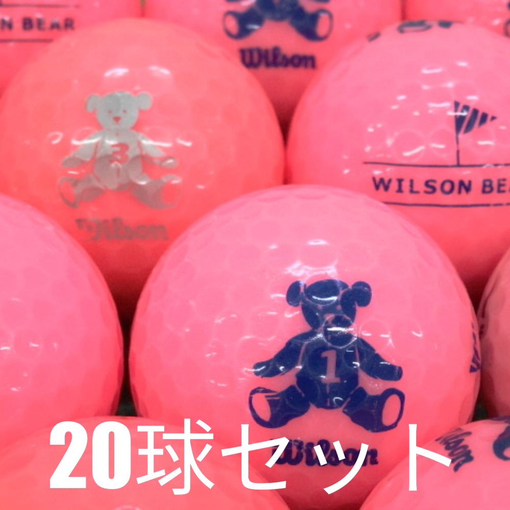 WILSON BEAR ロストボール ゴルフボール ウィルソン ベア ピンク 20球
