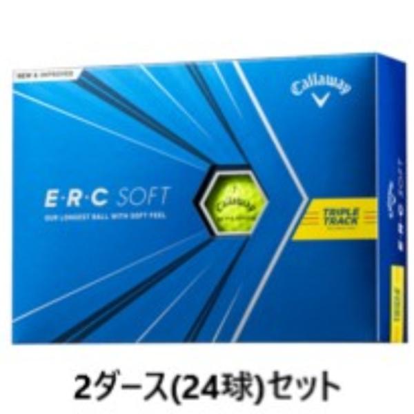 送料無料 キャロウェイ ERC SOFT 2021年モデル イエロー 2ダースセット