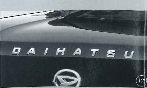 ダイハツ（DAIHATSU） タフト TAFT フードエンブレム DAIHATSU（ダーク