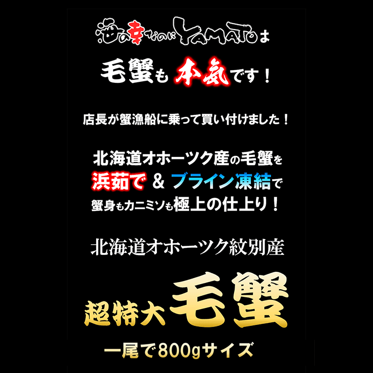 【クーポンで1,000円OFF】堅蟹厳選!希少な超特大サイズ!北海道オホーツク紋別産“浜茹で”毛蟹 800g~1kg 毛ガニ カニ お歳暮 お年賀 爆買 関連画像1