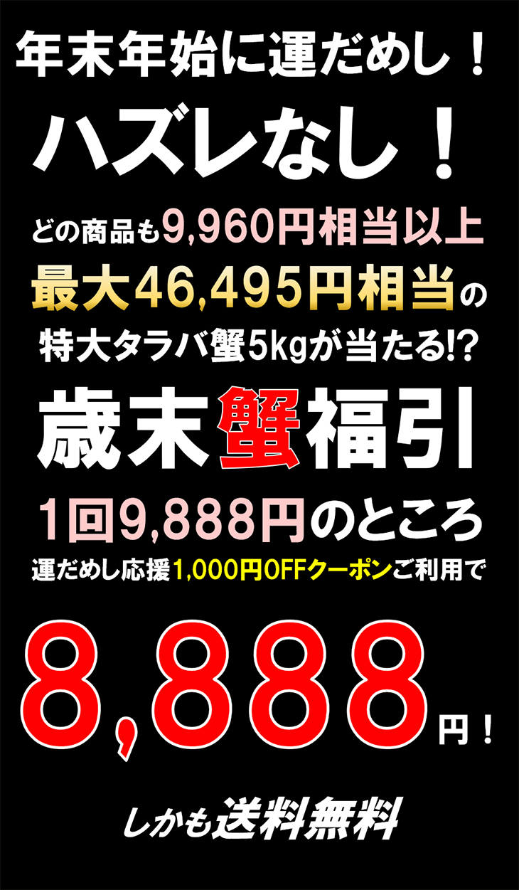 ハズレなし！どれも9,960円相当以上の商品だけ！最大46,495円の特大