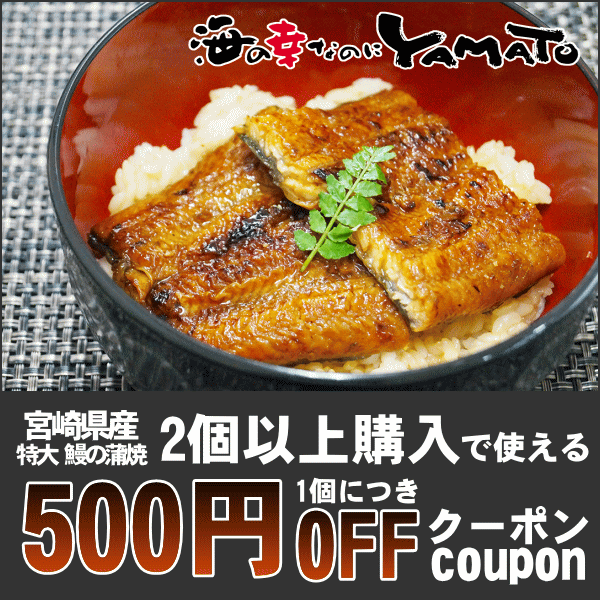宮崎県産 特大鰻の蒲焼 2個以上購入で1個につき500円OFFクーポン