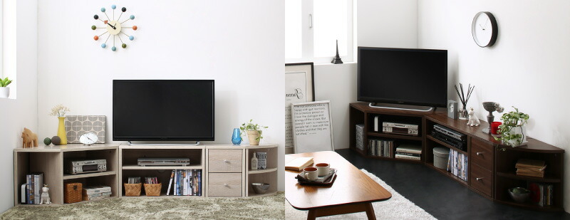 テレビ台 ローボード コーナーテレビ台 コーナータイプTV台 32インチ 1人暮らし コーナー 収納 チェスト 引き出し４点セット