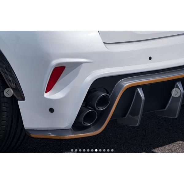 C-HR リアバンパースポイラー未塗装/マフラーカッター左右4本出し