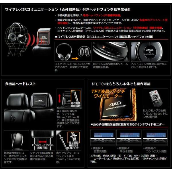 ギャルソン DADヘッドレストモニター LUX-H7100W(ヘッドフォンは