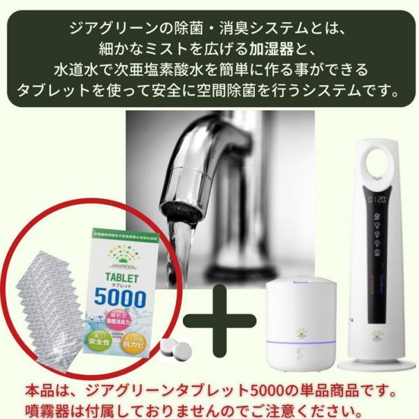 ジアグリーン 5000 (10錠入)】 次亜塩素酸 加湿器用 噴霧 100ppm 除菌