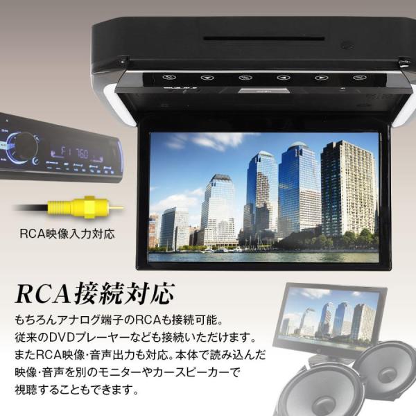 送料無料　高画質１３インチ首ふりフリップダウンモニター 超高画質液晶DVDプレーヤー付きフリップダウンモニター13.3インチ C27