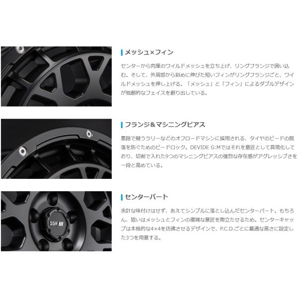 SSR ディバイドGM ディバイドジーエム フラットブラック 16インチ