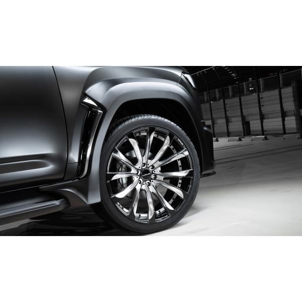 300ランドクルーザー オーバーフェンダー ZX WALDエアロ用 新品未塗装 ヴァルド/WALD】オーバーフェンダーキット未塗装 スポーツライン