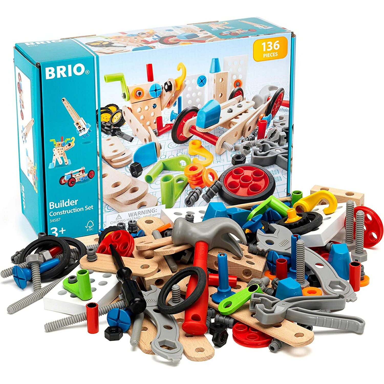 BRIO ブリオ ビルダー コンストラクションセット 全136ピース 対象年齢